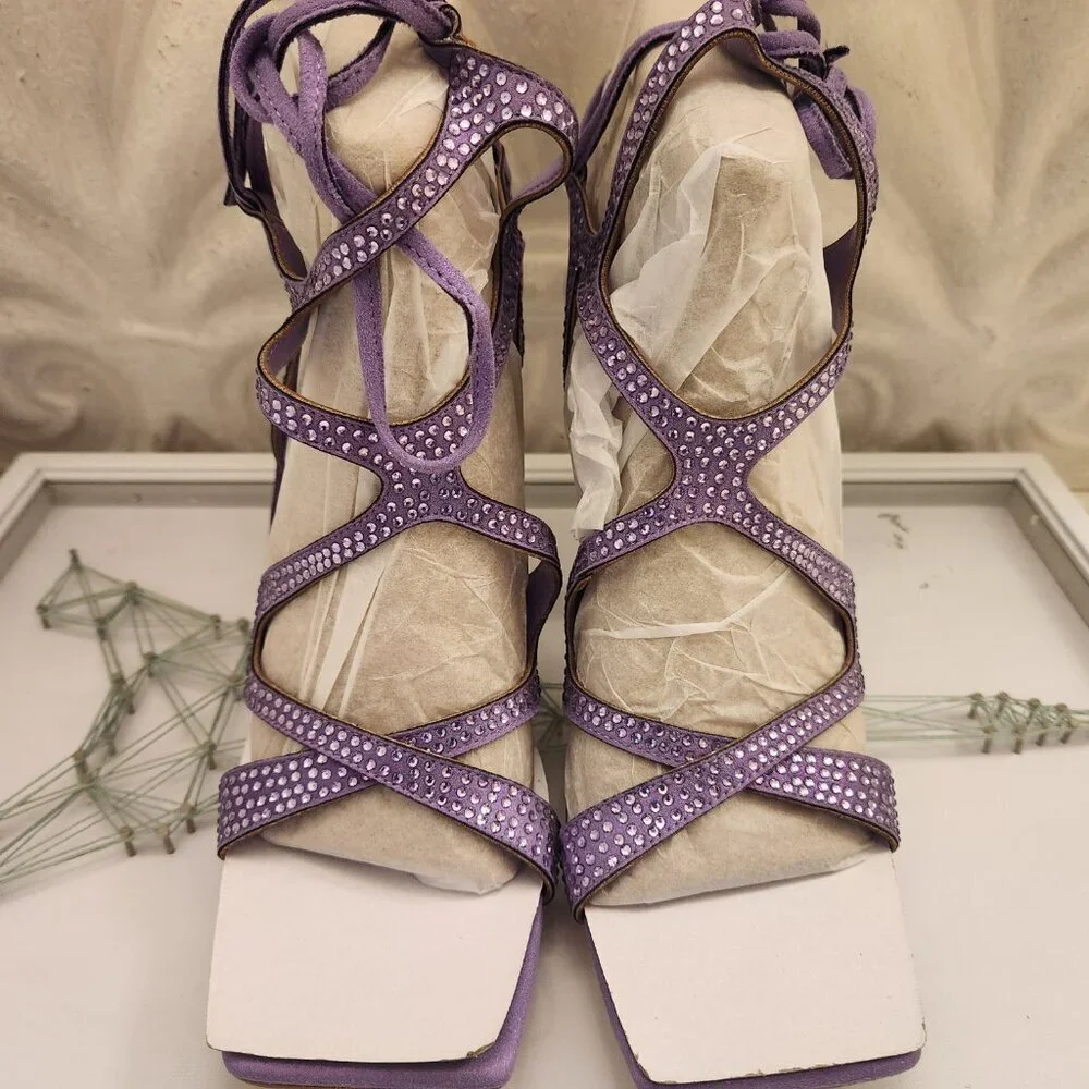 Nine West Alanah 2 Faux Suede Pumps in Light Purple Size 9.5, NIB, Strappy Style